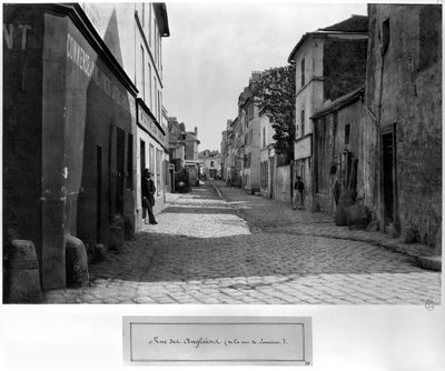 Rue des Anglaises、rue de Lourcine、パリ、1858-78年 作： Charles Marville